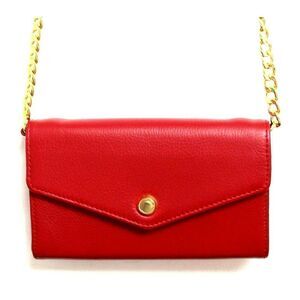 NEW Stella and Max RED GENUINE LEATHER SMALL X-BODY SHOULDER BAG PURSE WALLET